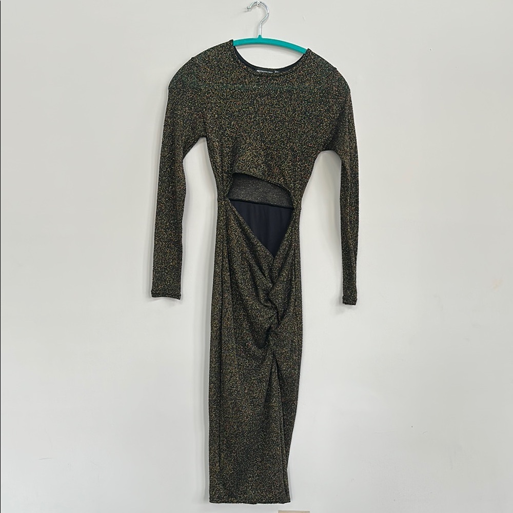 Elegant Black and Gold Women's Dress